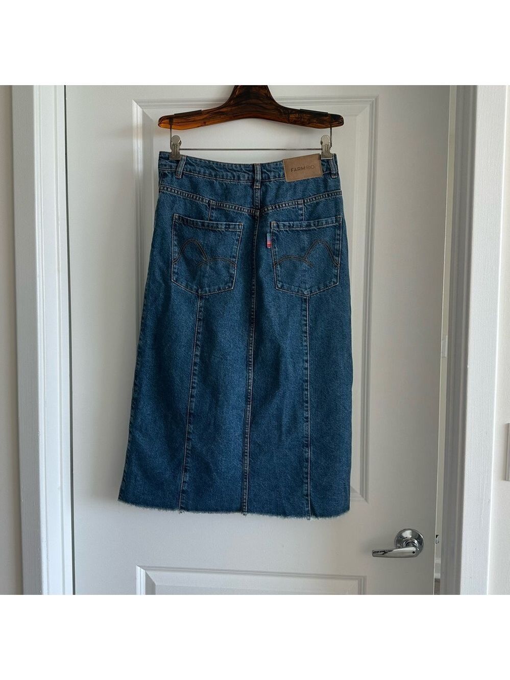 Farm Rio Denim Midi Skirt - Picture 8 of 10